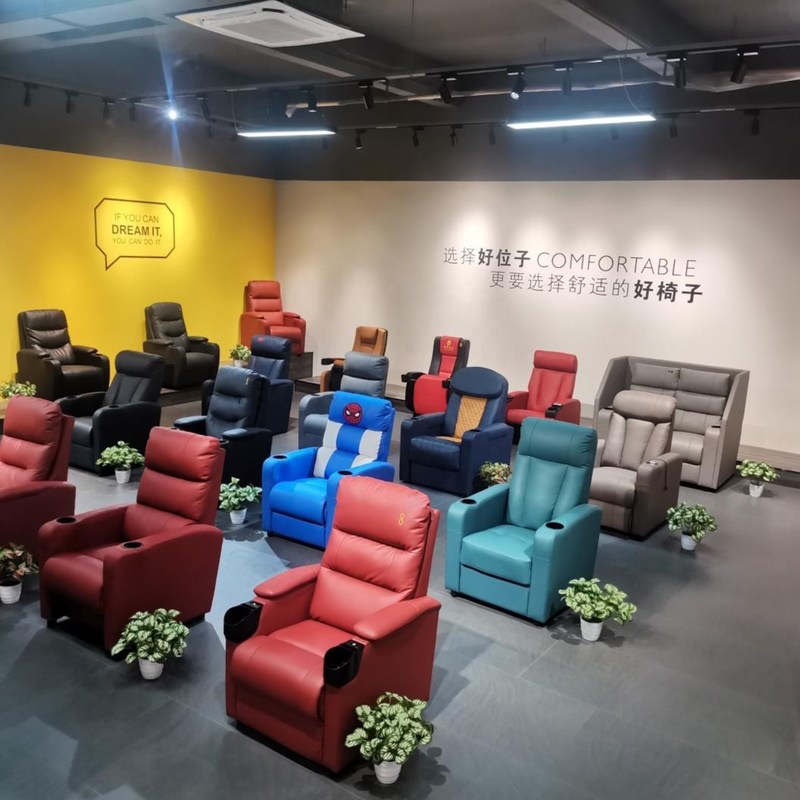 Pakowanie poczty N Prawdziwa skóra Fotel kina domowego Hotelowe siedzenie kinowe Luksusowa sofa kinowa
