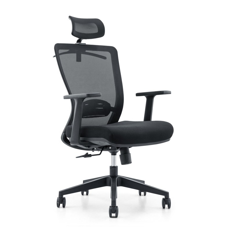 Regulowany luksusowy fotel biurowy 650*690*1150-1250mm z siatkową tkaniną i stałym podłokietnikiem