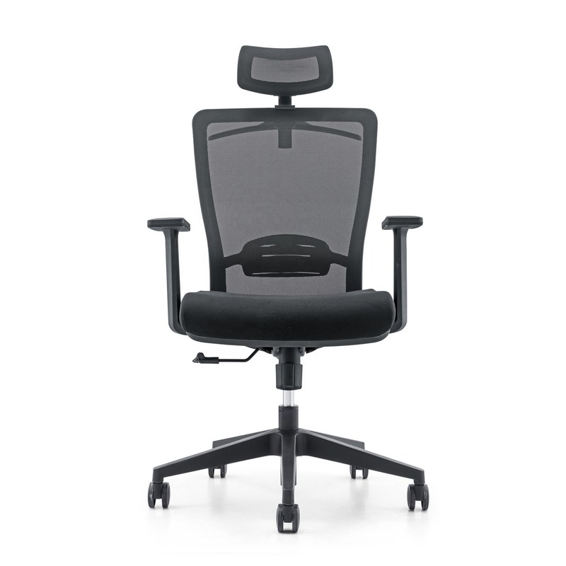 Regulowany luksusowy fotel biurowy 650*690*1150-1250mm z siatkową tkaniną i stałym podłokietnikiem