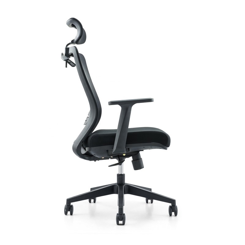 Regulowany luksusowy fotel biurowy 650*690*1150-1250mm z siatkową tkaniną i stałym podłokietnikiem