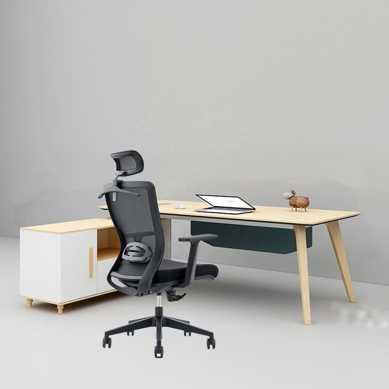 Regulowany luksusowy fotel biurowy 650*690*1150-1250mm z siatkową tkaniną i stałym podłokietnikiem