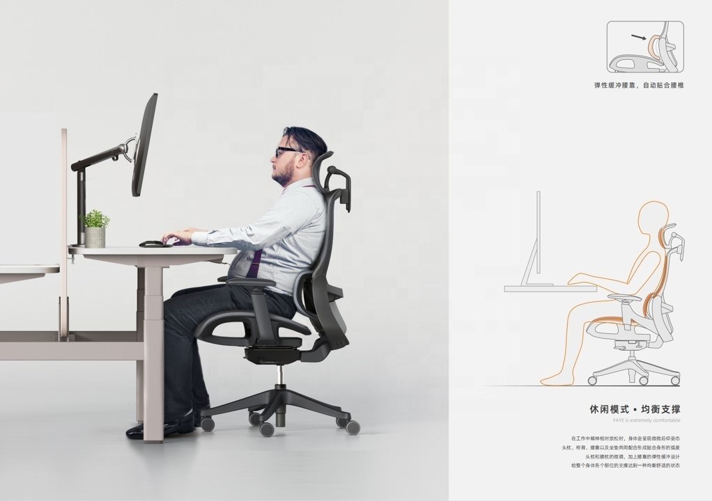 Pełna siatka szef krzesło z Donati mechanizm luksusowy nowoczesny meble biurowe przejść BIFMA Test