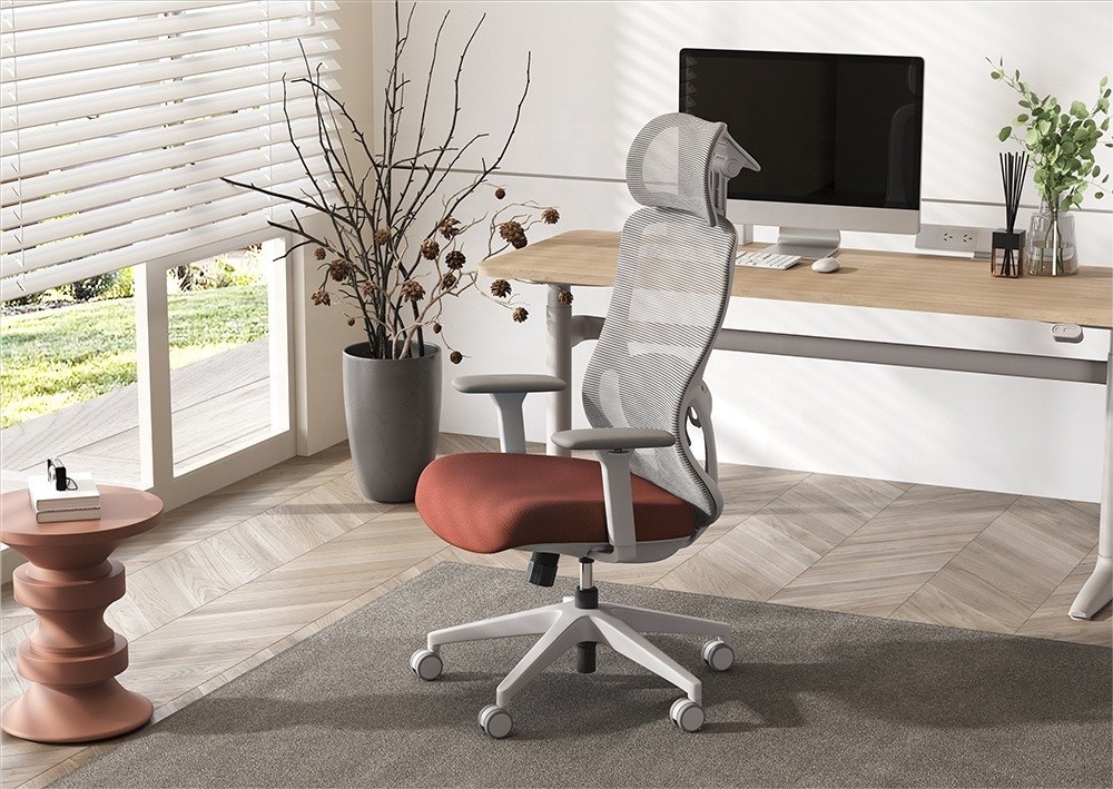 Zmiennego wysokiego krzesła obracającego z podłogą 3D i wygodną poduszką siedziska