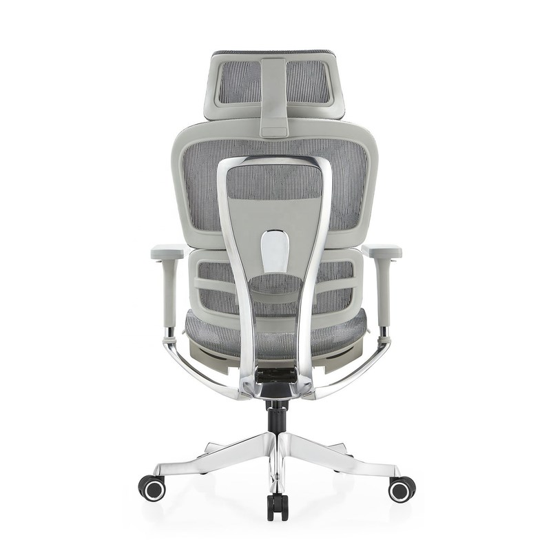 Full Mesh Adjustable Height Gray Office Chair for Easy Movement and Comfortable Work