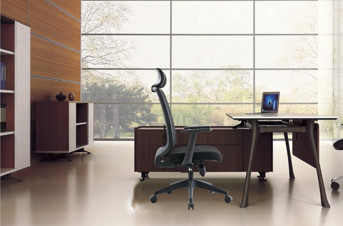 Podnóżek regulowany wysoki krzesło z siecią obracającą się dla menedżera biura M-062A Executive