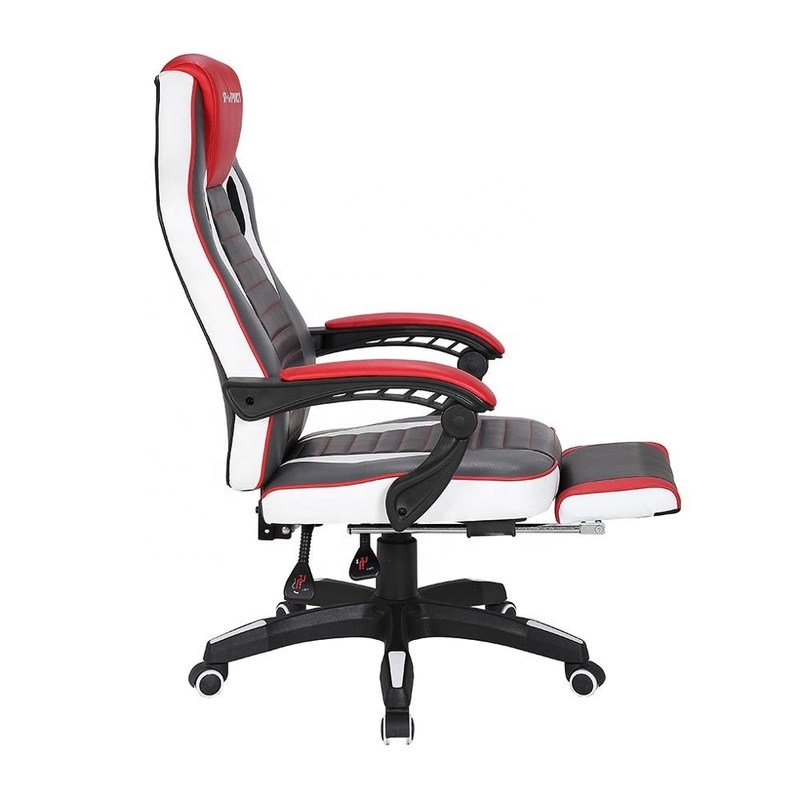 HCYZ OEM Skórzany fotel biurowy w stylu wyścigowym dla dzieci, metalowy, żelazny, obrotowy