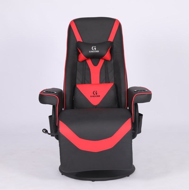 Specyficzne krzesło biurowe Krzesło do gier luksusowe z uchwytem na kubki w różowej skórze w stylu wyścigowym