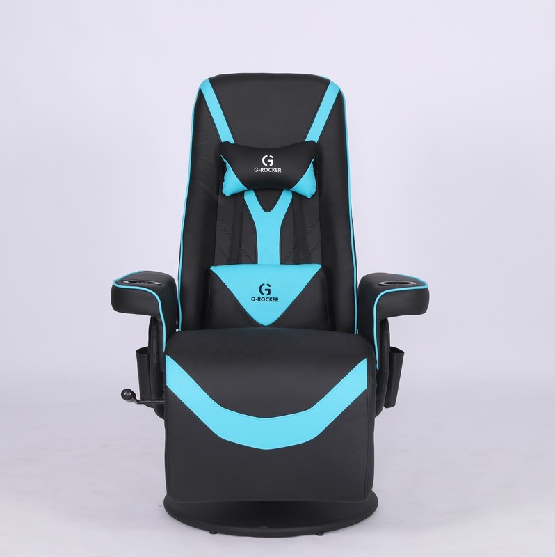 Specyficzne krzesło biurowe Krzesło do gier luksusowe z uchwytem na kubki w różowej skórze w stylu wyścigowym