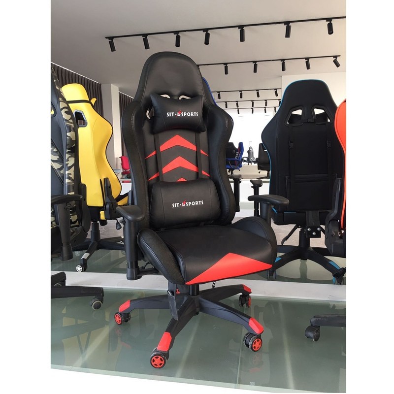 Styl przemysłowy HCYZ RGB LED Light Computer Chair Executive Gaming Chair z skórą PU
