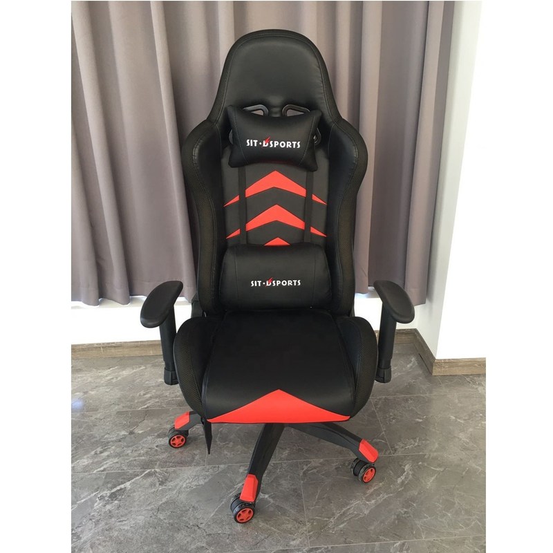 Styl przemysłowy HCYZ RGB LED Light Computer Chair Executive Gaming Chair z skórą PU